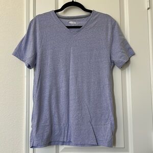 Basic Light Blue Men’s V Neck Tee